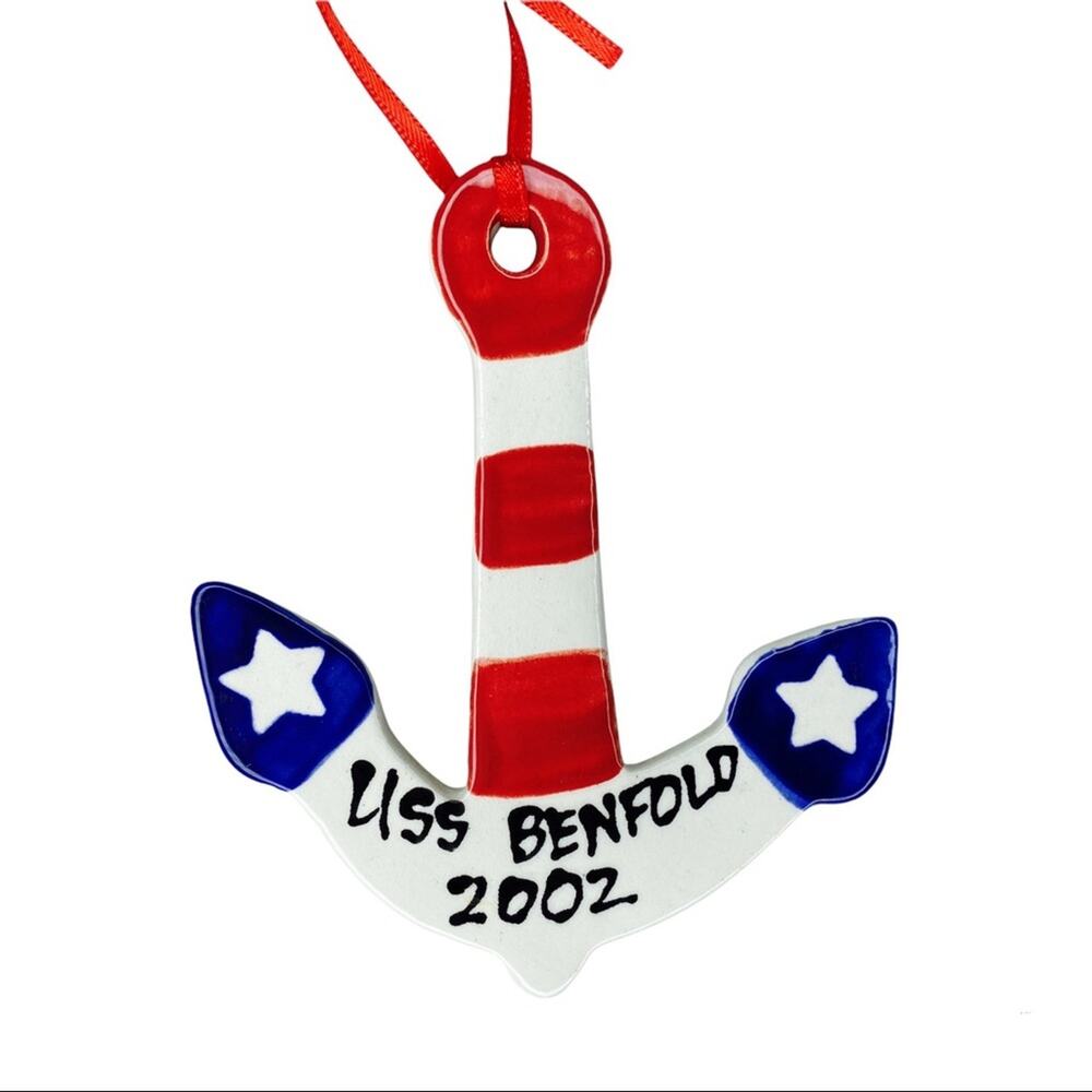 U.S.S. BENFOLD 2002 Anchor Christmas Ornament US Navy